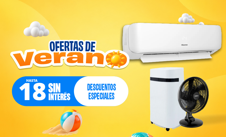 Ofertas de verano. Hasta 18 sin interés y descuentos especiales.